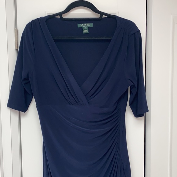 Navy midi lauren Ralph Lauren dress - Picture 2 of 2